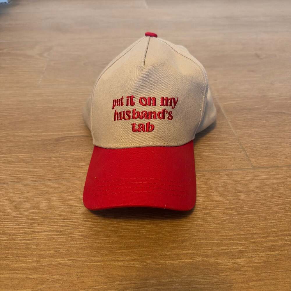 Put It On My Husbands Tab Trucker Embroidery Color Matching Baseball Cap